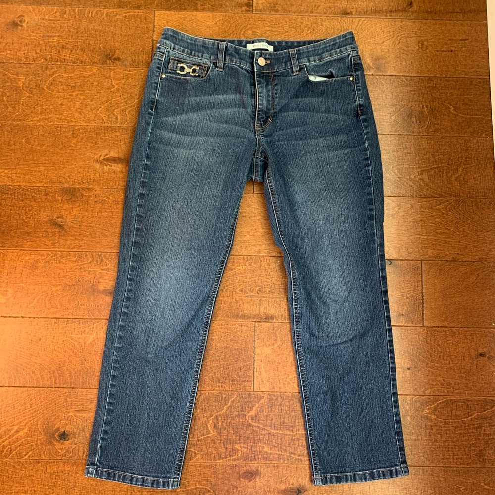 WHBM Blanc Crop Jeans